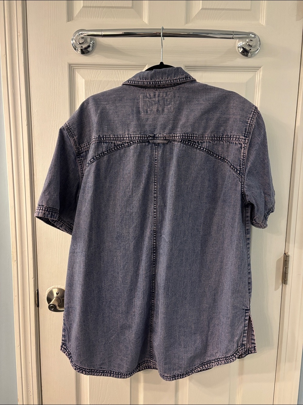 We The Free The Short of It Denim Top in Orchid Overdye, size L, NWOT - Picture 10 of 14